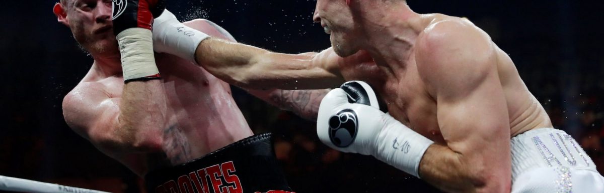 Callum Smith stops George Groves in Jeddah to become WBA super middleweight world champion
