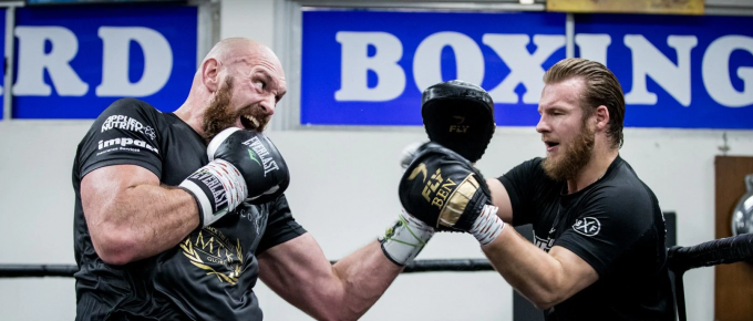 Tyson Fury at home in Las Vegas with Gareth A Davies