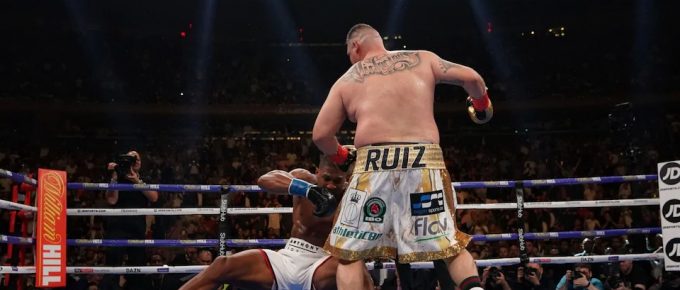 Anthony Joshua stunned by relentless Andy Ruiz Jr in one of the biggest upsets in boxing history