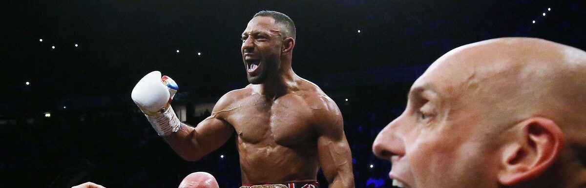 Kell Brook stops Amir Khan in sixth round after brutal beatdown to settle bitter rivalry