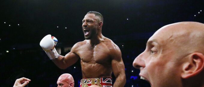 Kell Brook stops Amir Khan in sixth round after brutal beatdown to settle bitter rivalry