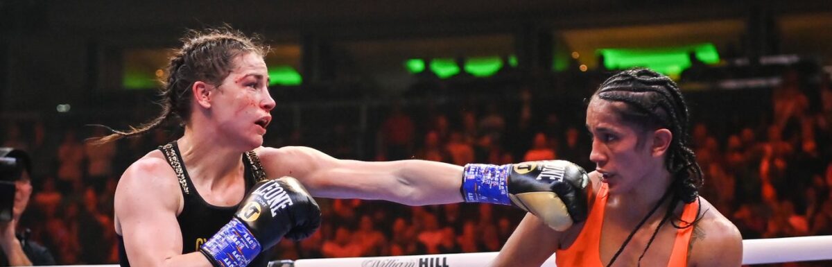 Katie Taylor beats Amanda Serrano by split decision in thrilling contest on historic night