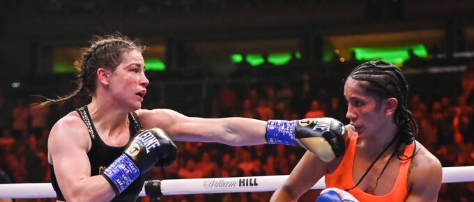 Katie Taylor beats Amanda Serrano by split decision in thrilling contest on historic night